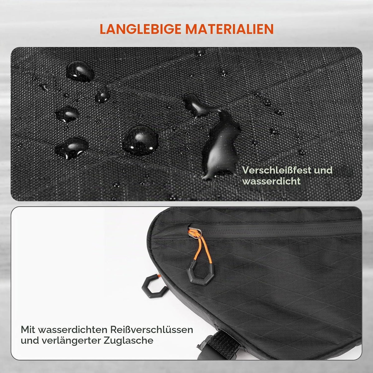 Qunature Bikepacking Rahmentasche Fahrradtasche Gravelbike Kompatibel mit Trinkblase