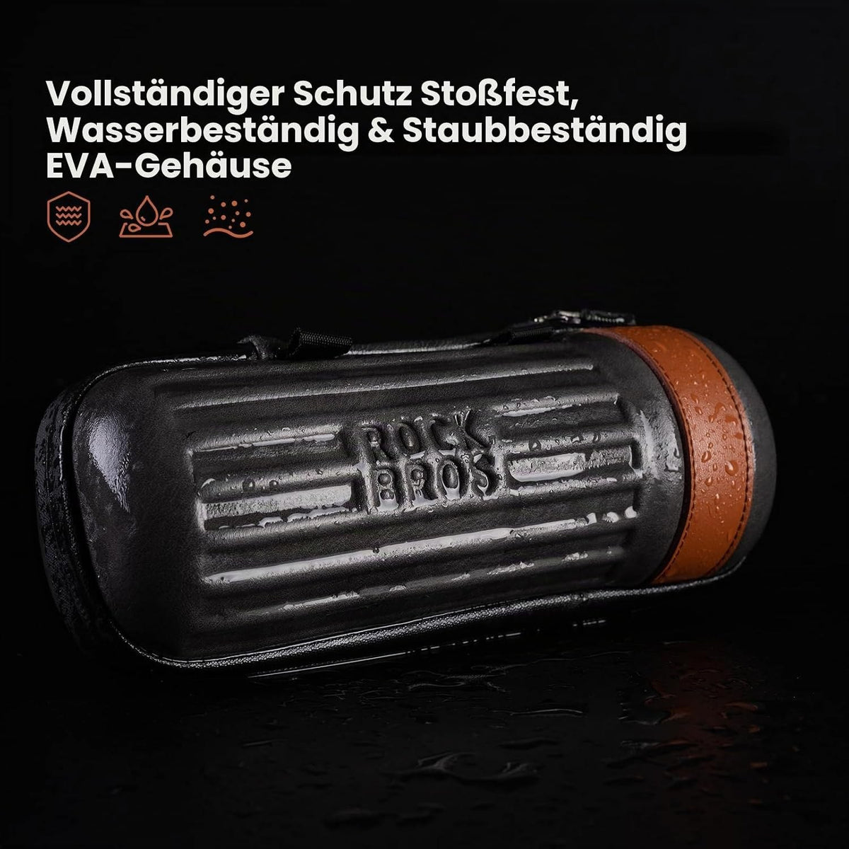 ROCKBROS Fahrrad Werkzeugtasche 0,73L, EVA Hartschalen-Aufbewahrungstasche