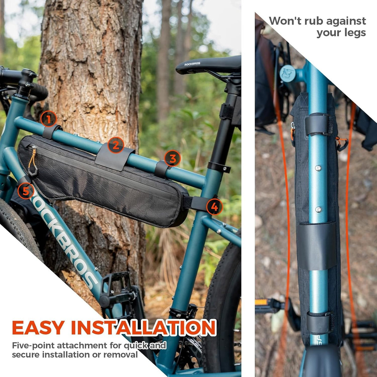 Qunature Bikepacking Rahmentasche Fahrradtasche Gravelbike Kompatibel mit Trinkblase (30180027001)