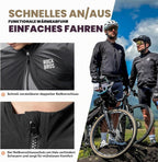 ROCKBROS Fahrradjacke Windjacke Herren, Ultraleichte Radsportjacke Black