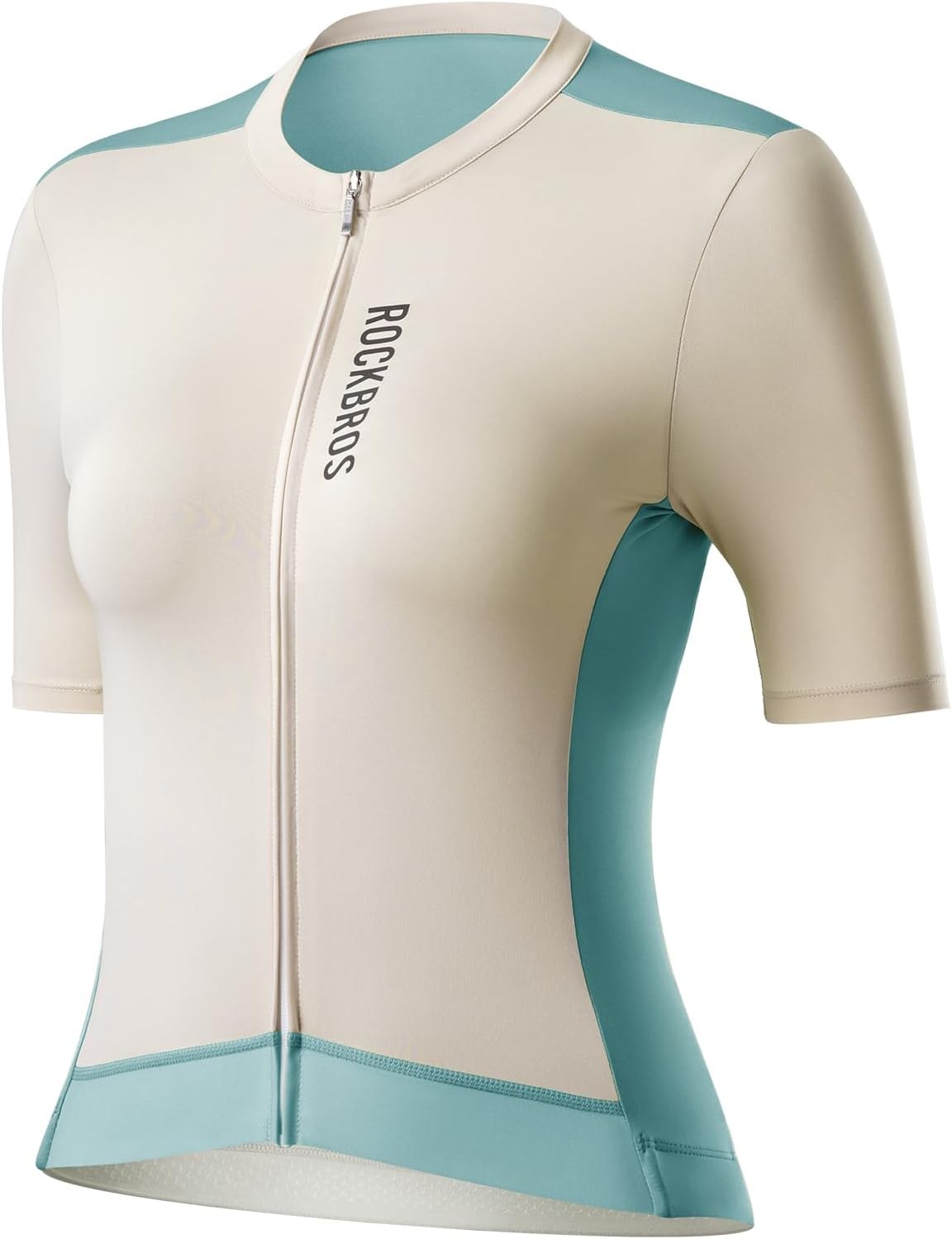ROCKBROS Damen Fahrradtrikot Kurzarm Sommer Atmungsaktiv mit 3 Taschen