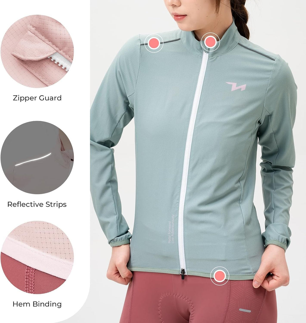 ROCKBROS TVI Fahrradjacke Radjacke Windbreaker für Damen