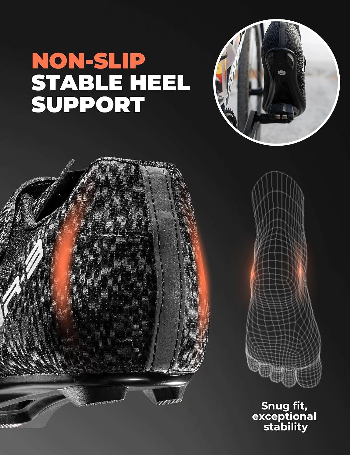 ROCKBROS Rennradschuhe & Fahrradschuhe Herren & Damen, Nylonsohle