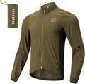 ROCKBROS Fahrradjacke Windjacke Herren, Ultraleichte Radsportjacke Brown