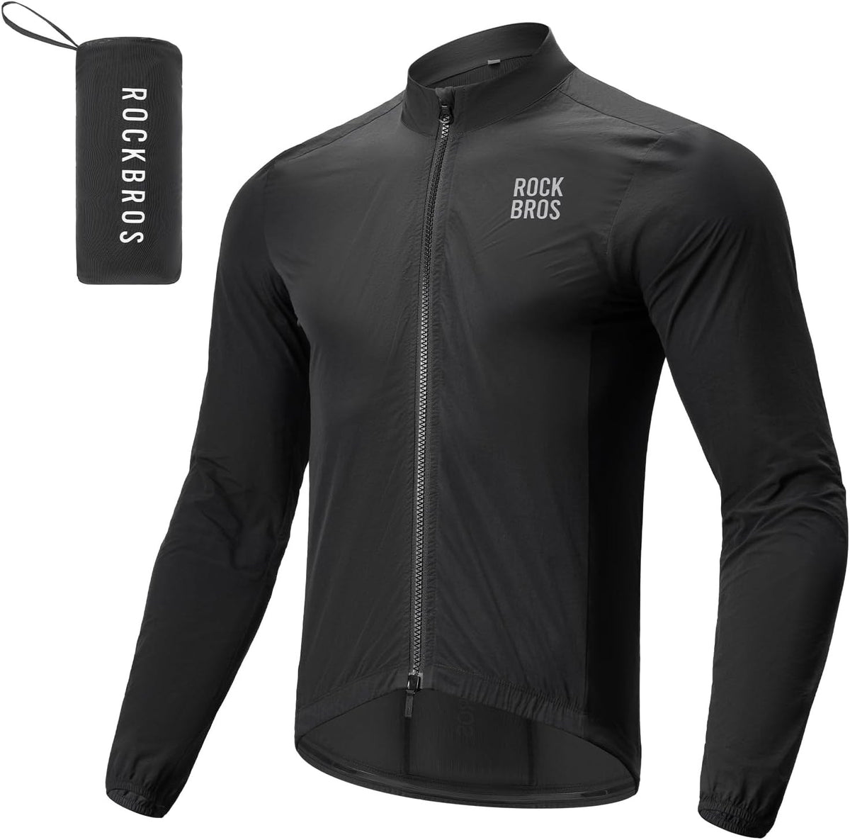 ROCKBROS Fahrradjacke Windjacke Herren, Ultraleichte Radsportjacke Brown