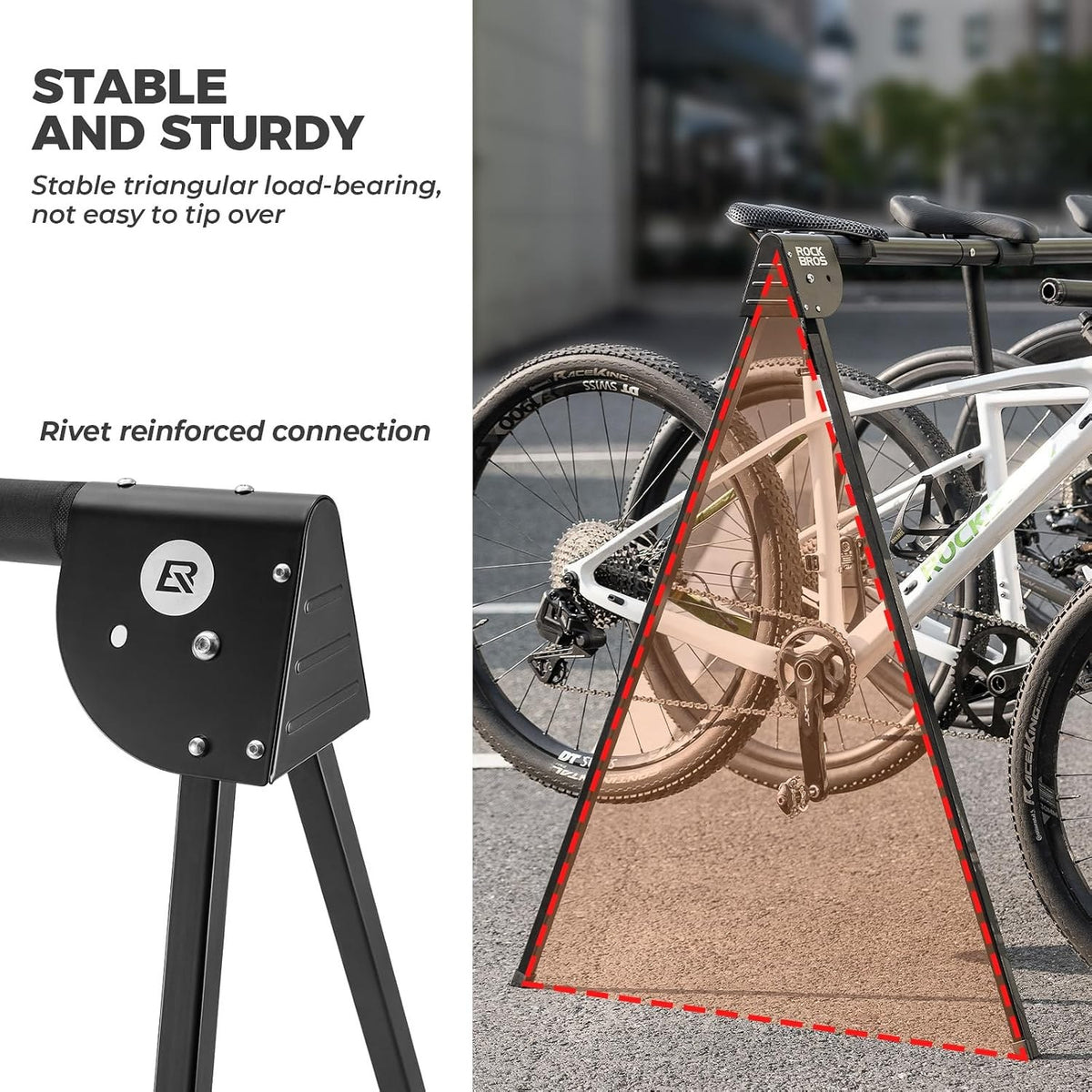 ROCKBROS Fahrradständer, Faltbarer Fahrrad Ausstellungsständer Parkständer