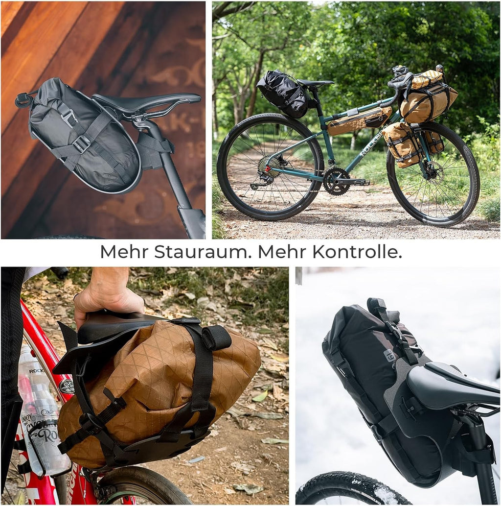 Qunature Fahrrad Satteltaschenhalter, Bikepacking Tasche Halterung Hinten