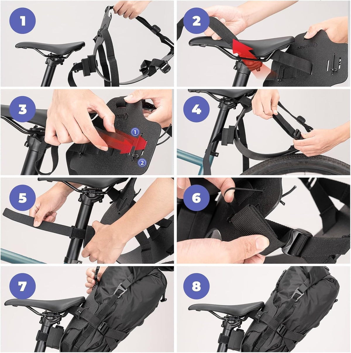 Qunature Fahrrad Satteltaschenhalter, Bikepacking Tasche Halterung Hinten