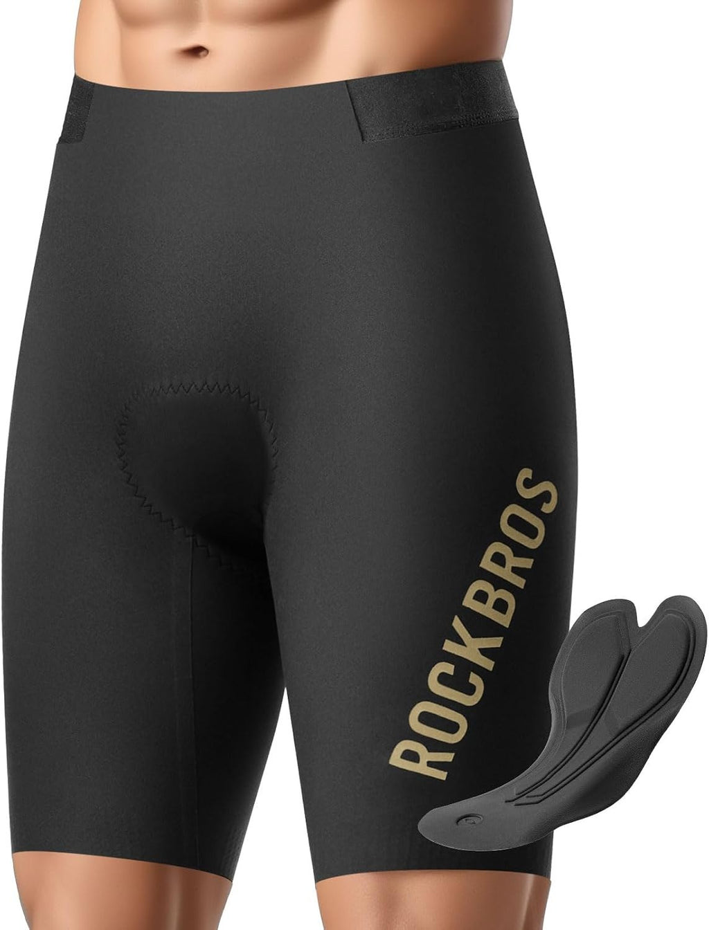 ROCKBROS Fahrradhose Kurz Gepolstert Herren, Nahtloses Einteiler Design