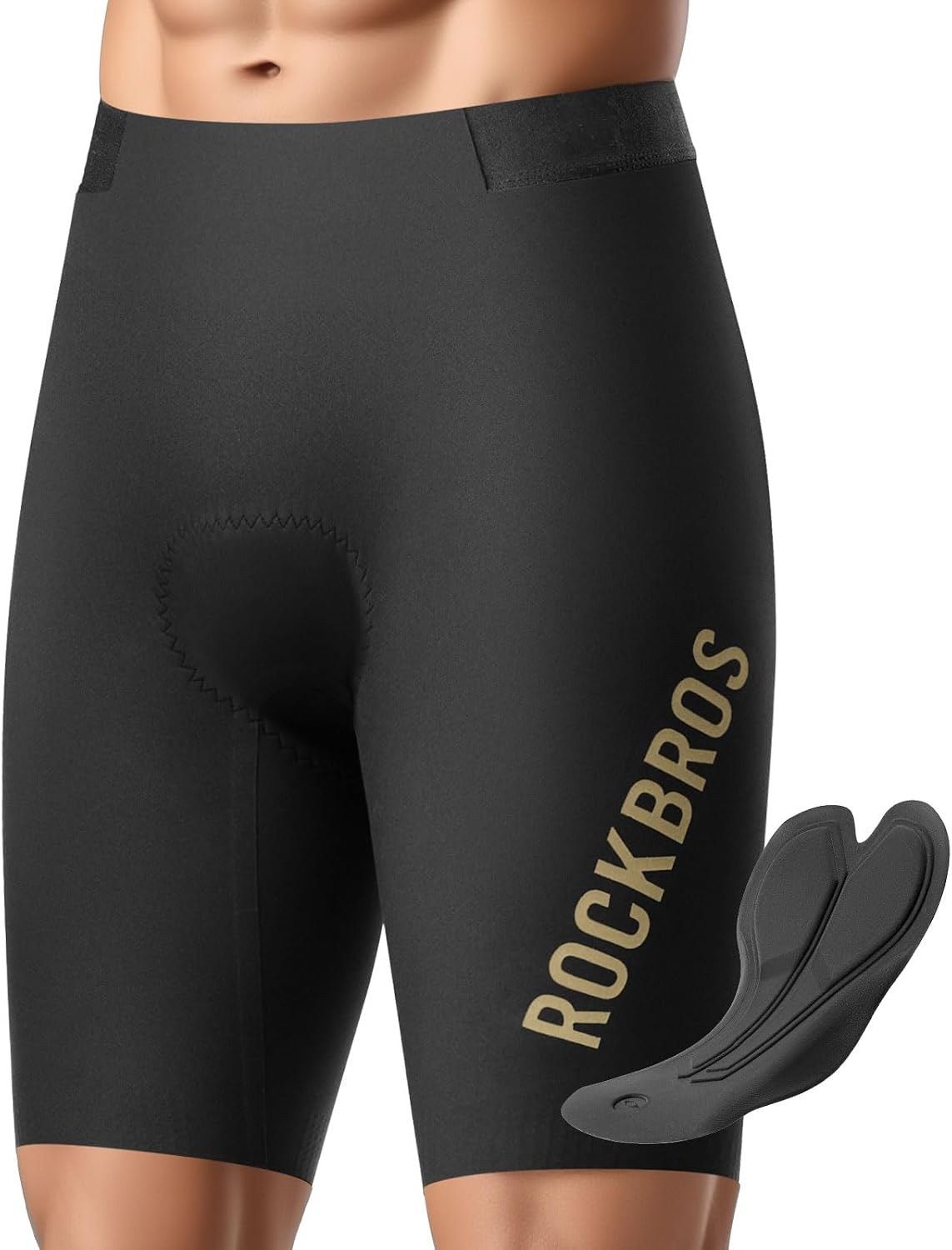 ROCKBROS Fahrradhose Kurz Gepolstert Herren, Nahtloses Einteiler Design
