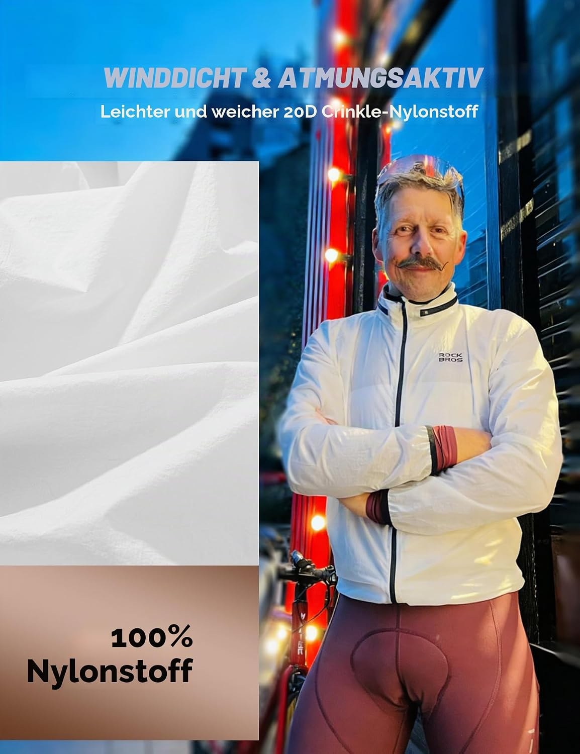 ROCKBROS Fahrradjacke Windjacke Herren