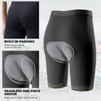 ROCKBROS Fahrradhose Kurz Herren, Nahtlos Radhose, Gepolstert rutschfest Grey
