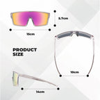 ROCKBROS Sonnenbrille Fahrradbrille Herren Damen Transparent Purple Pink
