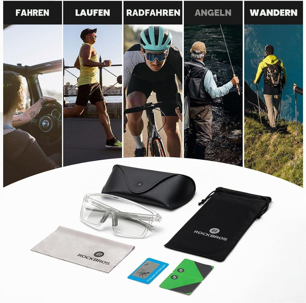 ROCKBROS Selbsttönende Fahrradbrille Herren Damen