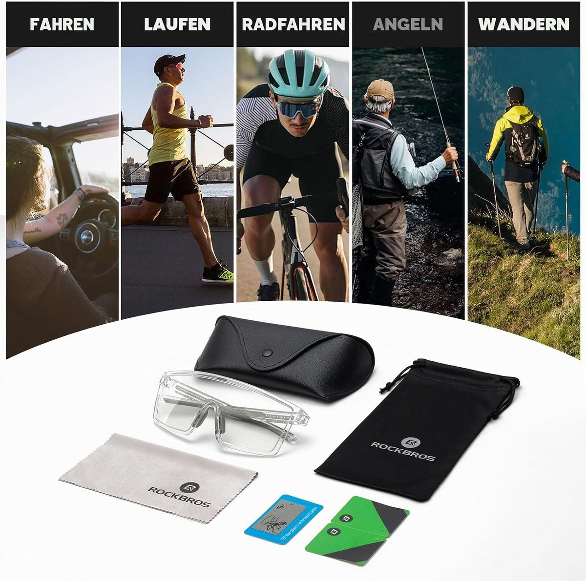 ROCKBROS Selbsttönende Fahrradbrille Herren Damen