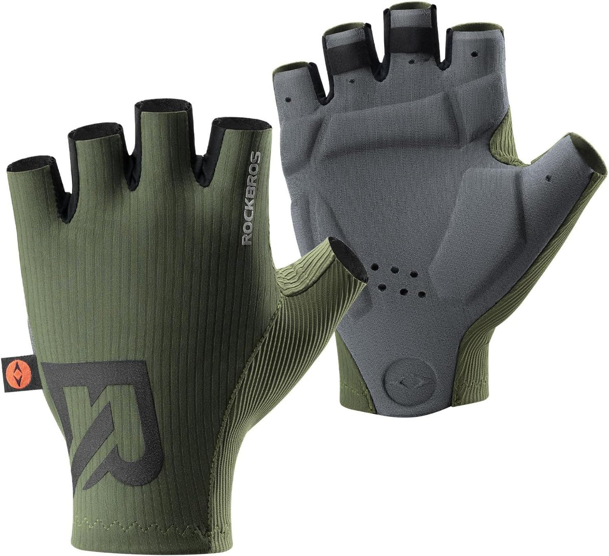 ROCKBROS Fahrradhandschuhe Fingerlos mit ergonomischer Vollpolsterung