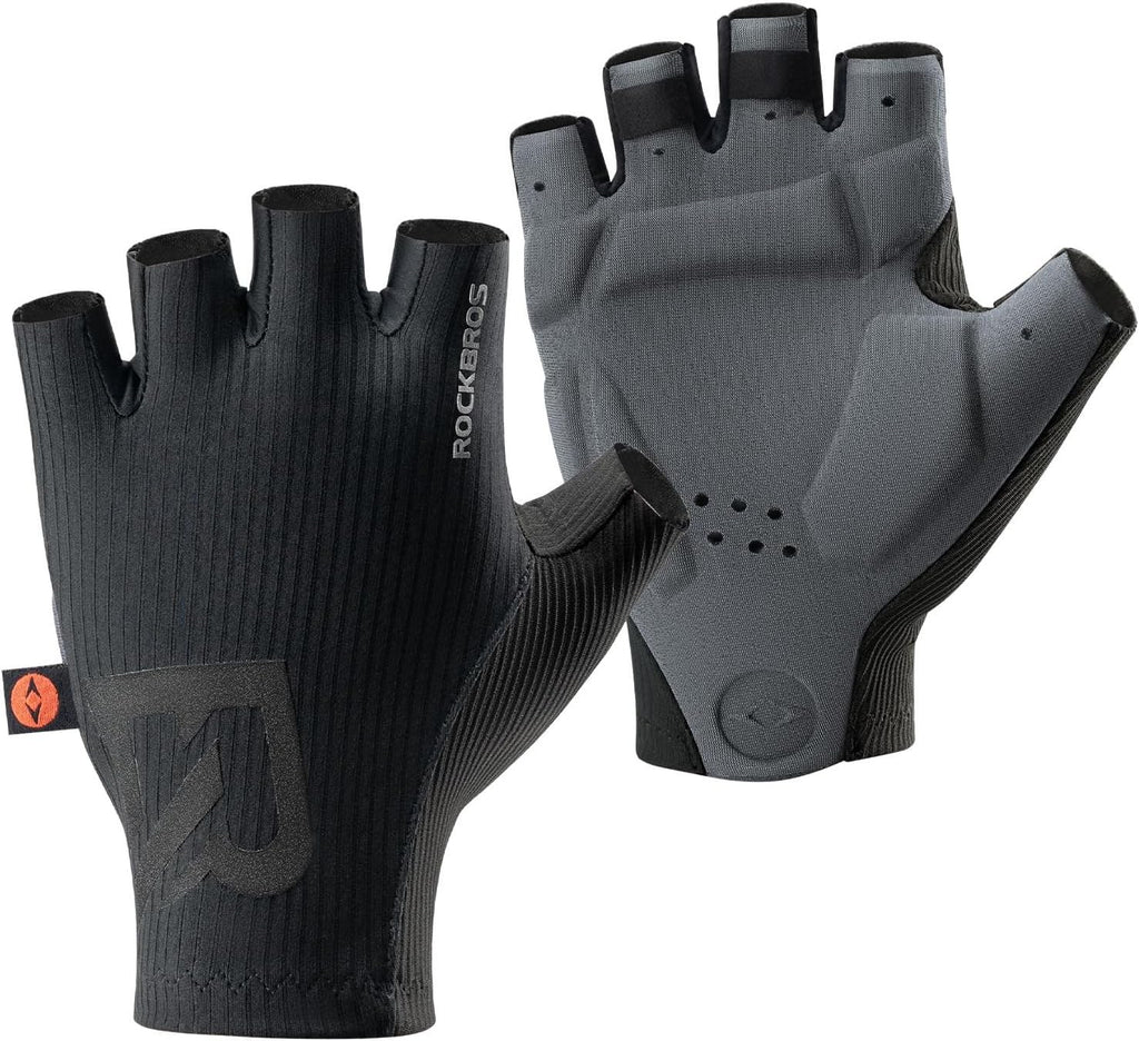 ROCKBROS Fahrradhandschuhe Fingerlos mit ergonomischer Vollpolsterung