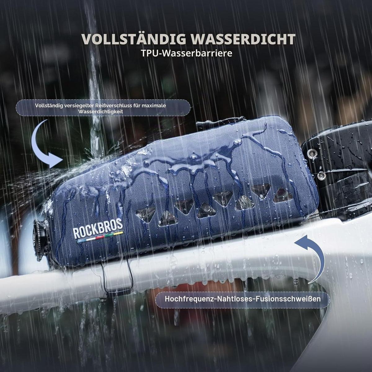 ROCKBROS Road to Sky Fahrrad Rahmentasche Wasserdicht 1L