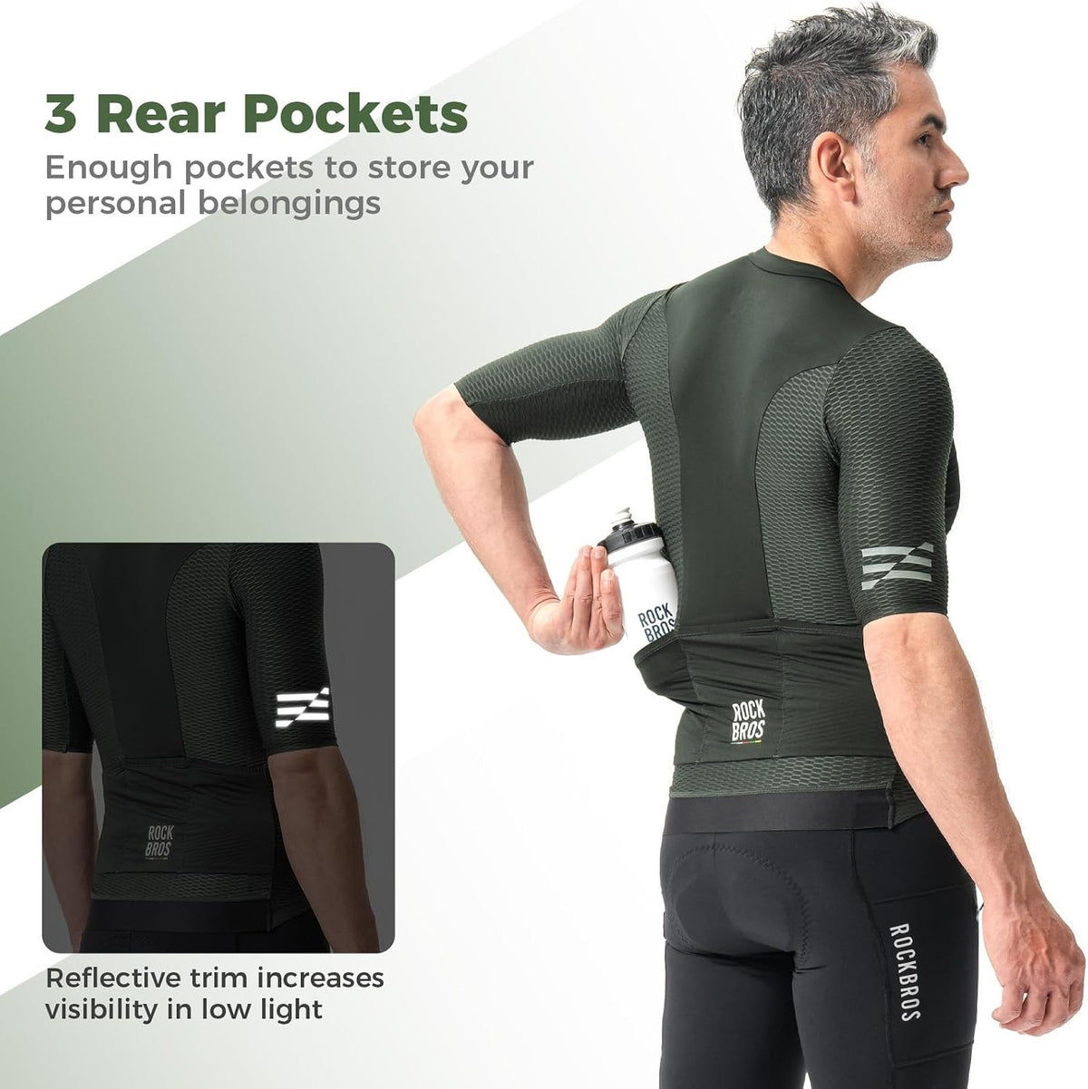 ROCKBROS Road to Sky Herren Radtrikot Kurzarm Atmungsaktiv Schnelltrocknend
