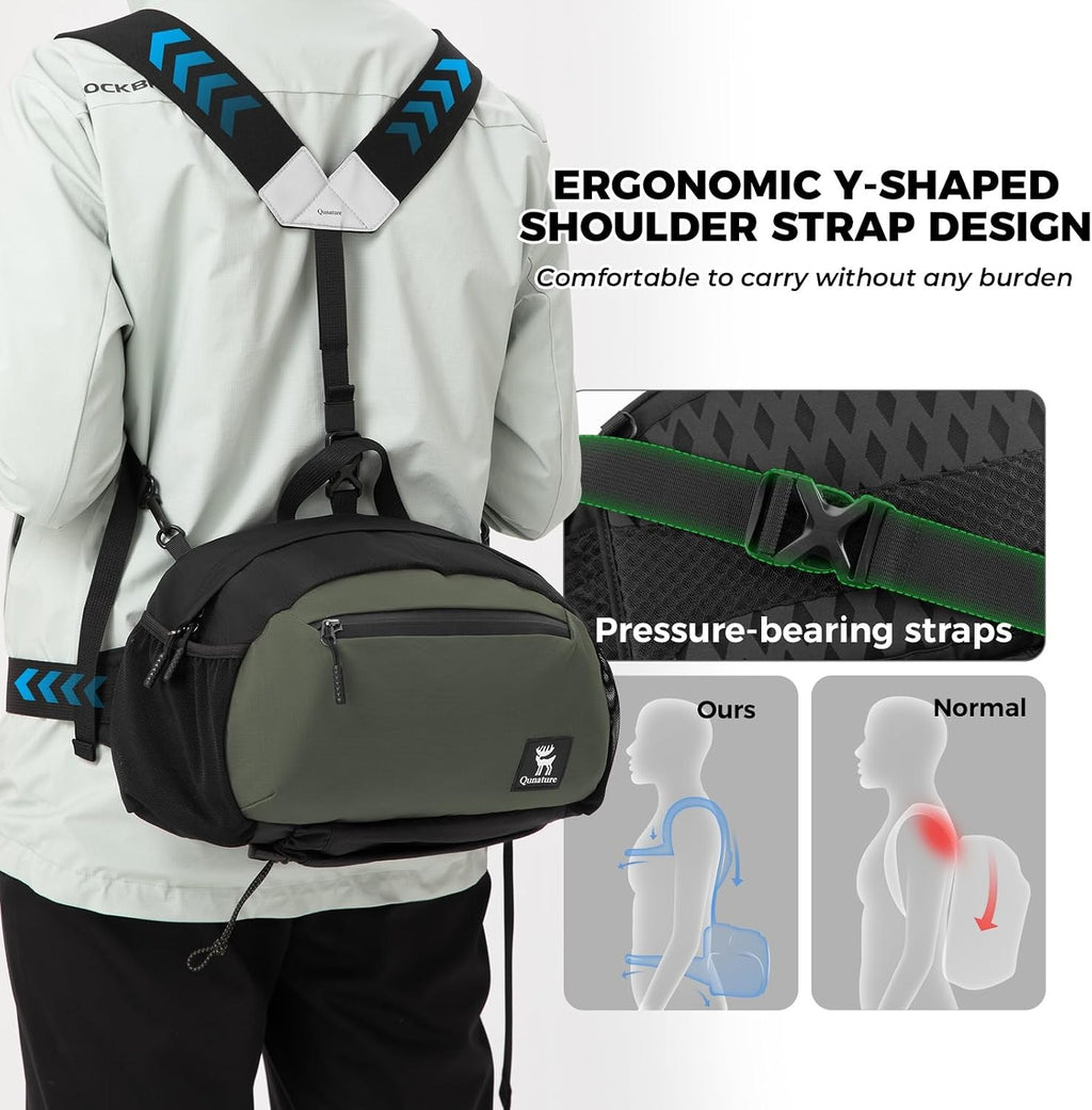 Qunature Wanderrucksack 7,9L Ultraleichter, Trekkingrucksack