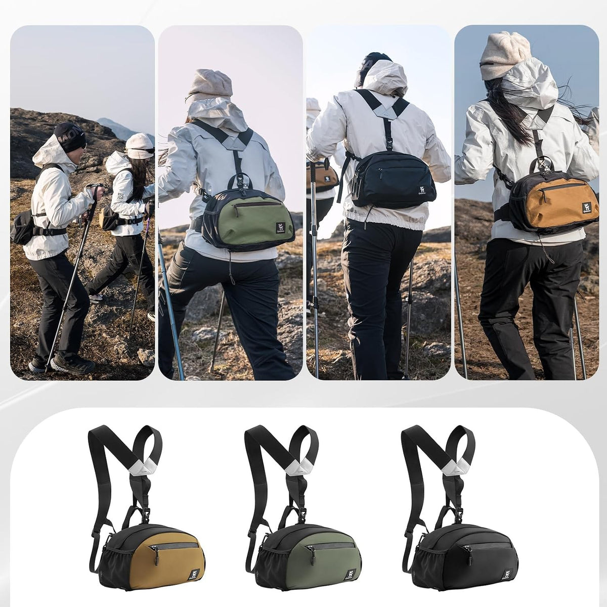 Qunature Wanderrucksack 7,9L Ultraleichter, Trekkingrucksack