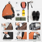 ROCKBROS Sling Bag, Sling Rucksack mit Magnetverschluss, Crossbody-Tasche