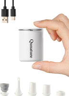 Qunature Mini Luftpumpe Elektrisch, 2 in 1 Tragbar, 5kPa & 1500mAh Akku Light Blue