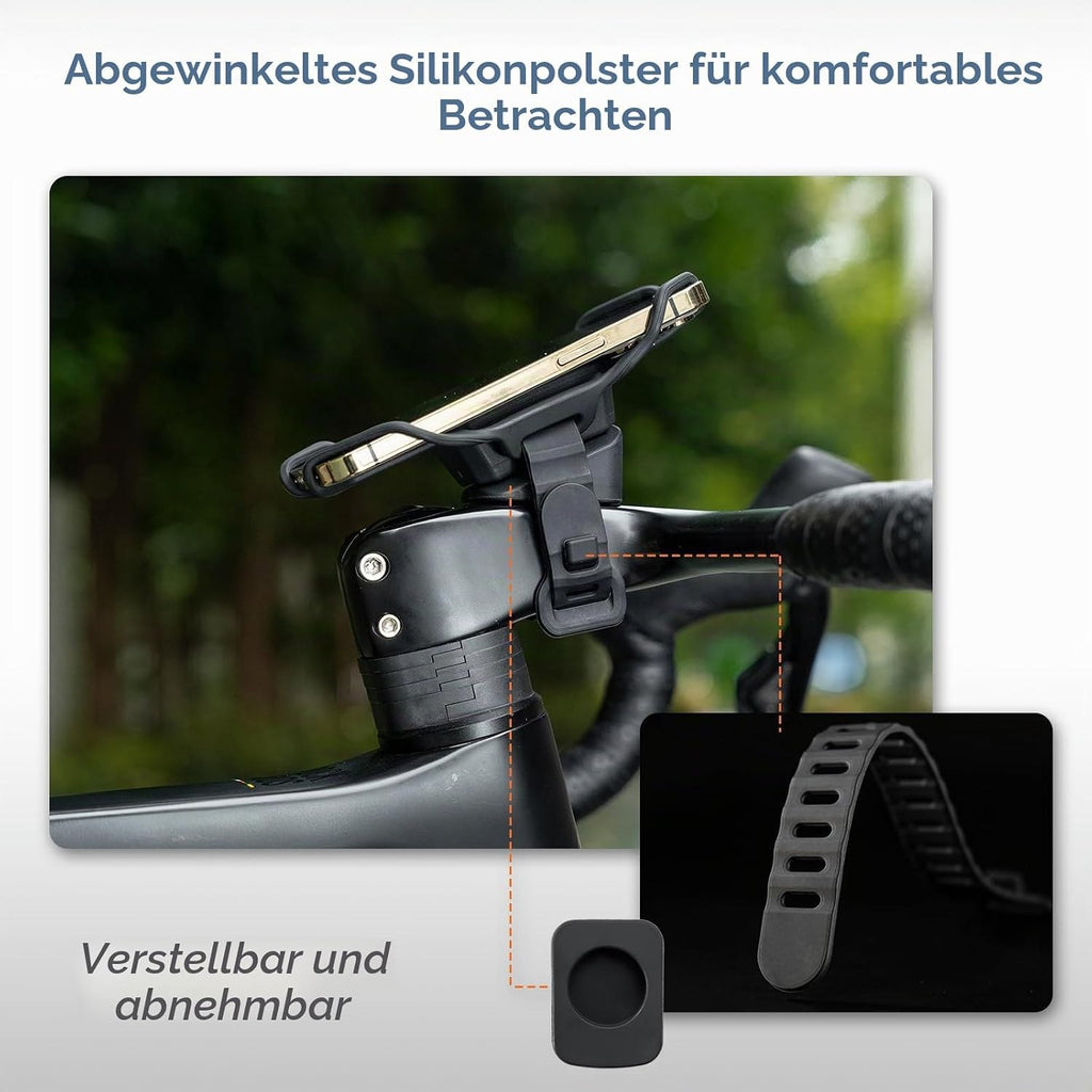 ROCKBROS Fahrrad-Handyhalterung 5–7 Zoll, Silikon