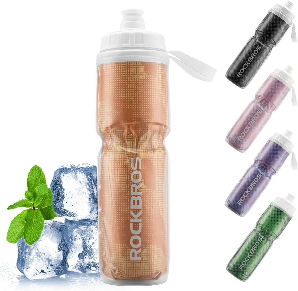 ROCKBROS Fahrrad Trinkflasche 670ML, Auslaufsicher BPA-frei Leicht Roubust