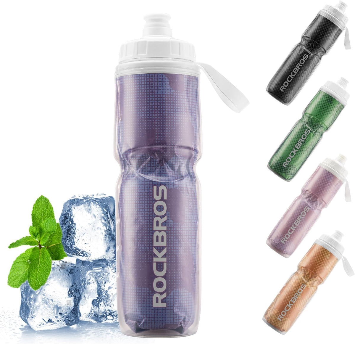 ROCKBROS Fahrrad Trinkflasche 670ML, Auslaufsicher BPA-frei Leicht Roubust