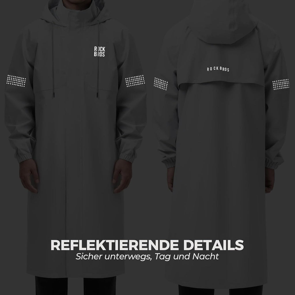 ROCKBROS Regenjacke für Herren Damen Grey