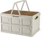 Qunature Campingbox Faltbare, Aufbewahrungsbox mit Deckel 30L, Klappbox