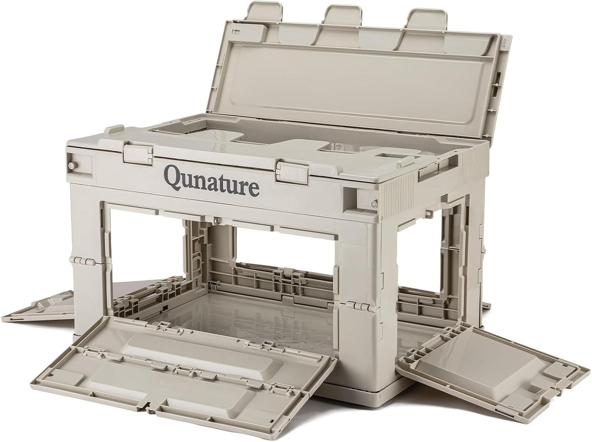 Qunature Campingbox Faltbare, Aufbewahrungsbox mit Deckel 30L, Klappbox