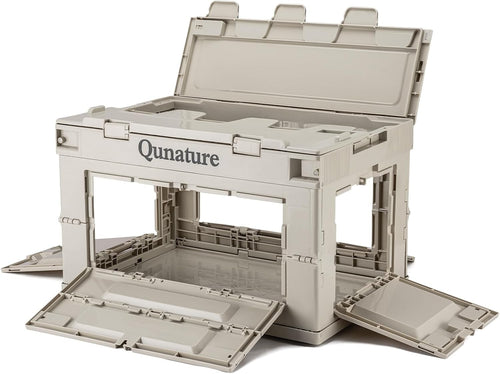 Qunature Campingbox Faltbare, Aufbewahrungsbox mit Deckel 30L, Klappbox