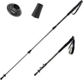 Qunature Wanderstöcke Aluminium Ultraleicht, Verstellbar 62–135 cm Teleskop Black