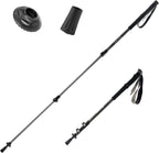 Qunature Wanderstöcke Aluminium Ultraleicht, Verstellbar 62–135 cm Teleskop Black