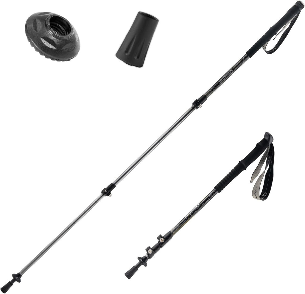 Qunature Wanderstöcke Aluminium Ultraleicht, Verstellbar 62–135 cm Teleskop Green