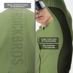 ROCKBROS Fahrradtrikot Radtrikot Langarm Herren, Atmungsaktiv Dark Green