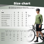 ROCKBROS Fahrradtrikot Radtrikot Langarm Herren, Atmungsaktiv Dark Green