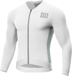 ROCKBROS Fahrradtrikot Radtrikot Langarm Herren, Atmungsaktiv White