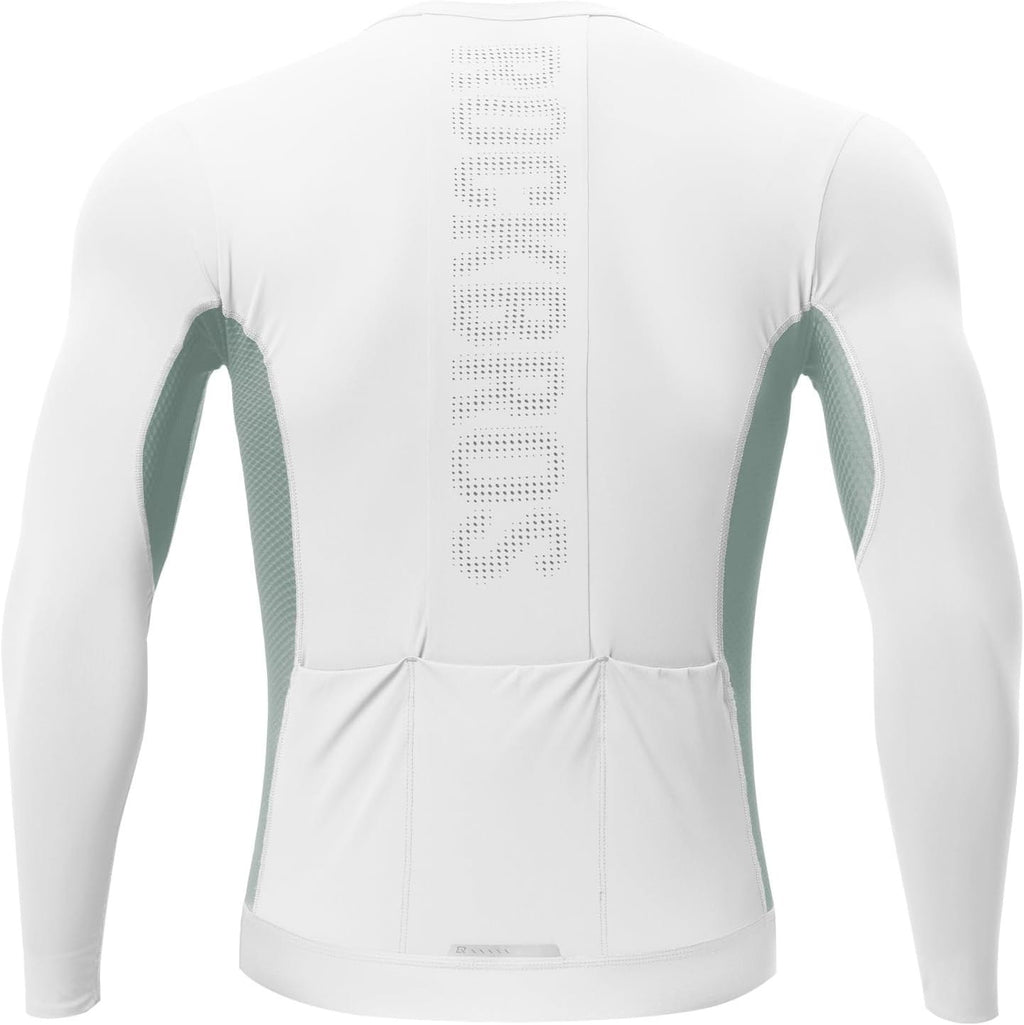 ROCKBROS Fahrradtrikot Radtrikot Langarm Herren, Atmungsaktiv White