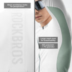 ROCKBROS Fahrradtrikot Radtrikot Langarm Herren, Atmungsaktiv White