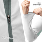 ROCKBROS Fahrradtrikot Radtrikot Langarm Herren, Atmungsaktiv White