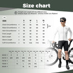 ROCKBROS Fahrradtrikot Radtrikot Langarm Herren, Atmungsaktiv White