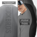 ROCKBROS Fahrradtrikot Radtrikot Langarm Herren, Atmungsaktiv Dark Grey