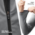 ROCKBROS Fahrradtrikot Radtrikot Langarm Herren, Atmungsaktiv Dark Grey
