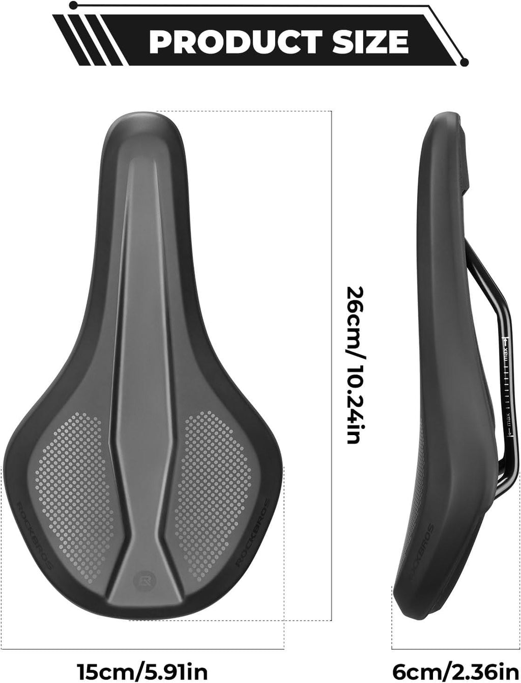 ROCKBROS Fahrradsattel Herren und Damen, Fahrradsitz Wasserdichter