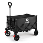 Qunature Bollerwagen faltbar mit Bremse, 120 L – Schwarz; Herstelleraufnahme