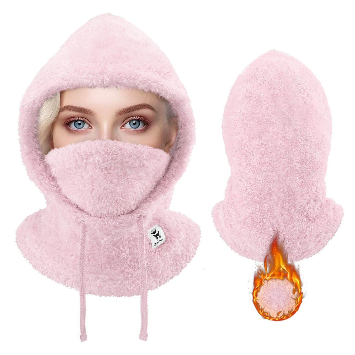 Qunature Sturmhaube Thermo, winddicht – Pink; Herstelleraufnahme