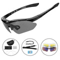 Sportbrille mit 5 Wechselgläsern – offizieller Lieferumfang der schwarzen Variante 10003